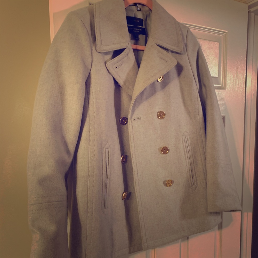 J Crew wool cashmere pea coat